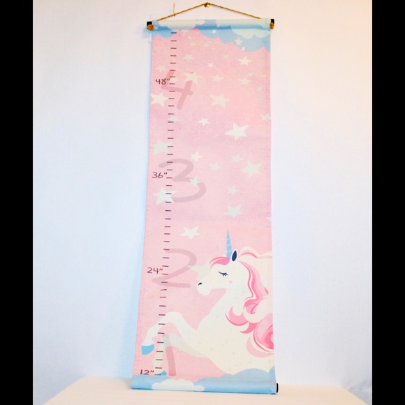 CANVAS UNICORN GROWTH CHART HANGING NWT - Picture 10 of 14
